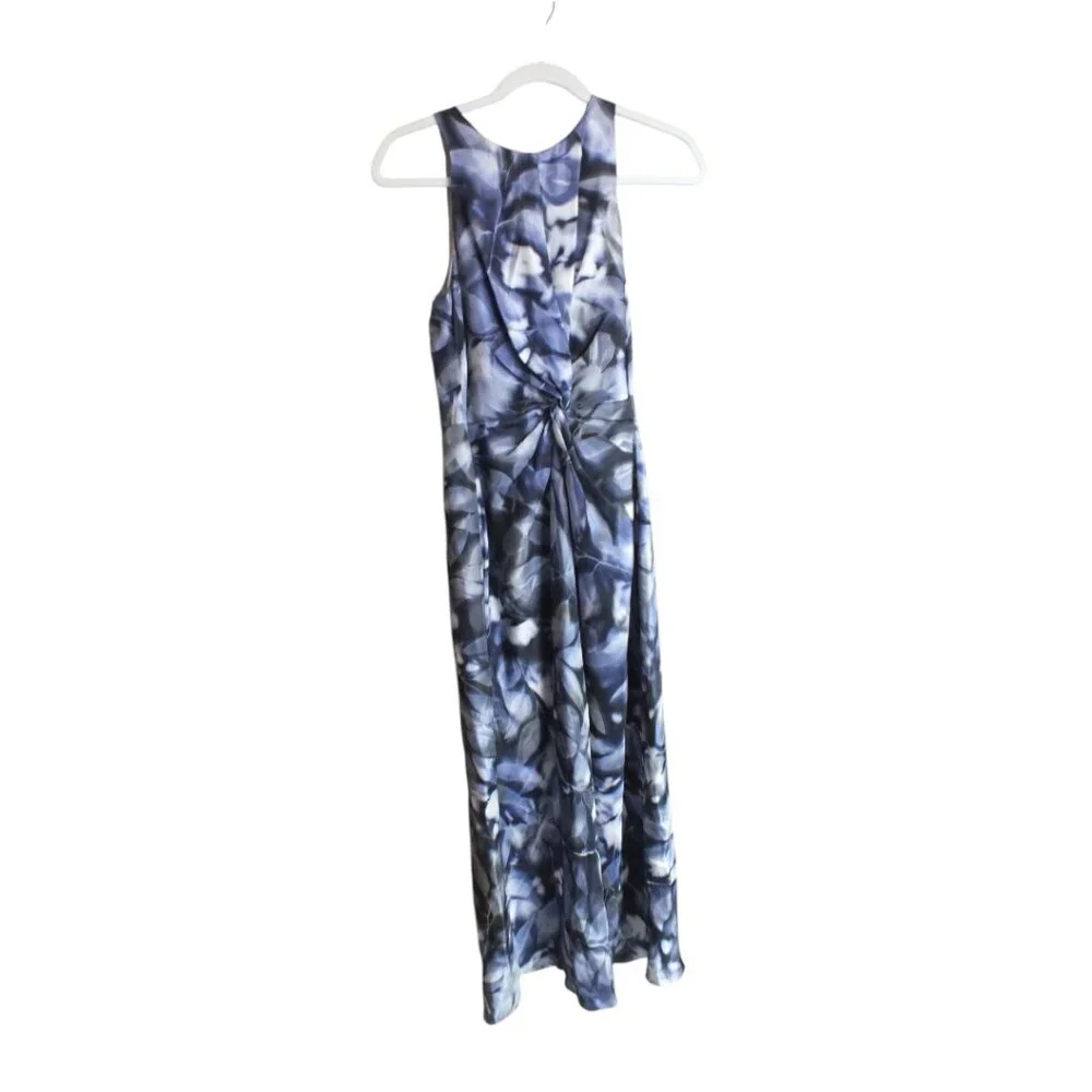 BANANA REPUBLIC x PIECE & CO - SILK SLEEVELESS LONG BLUE DRESS 4